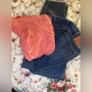 Mens’s nautica shirt and Levi jeans casual outfit